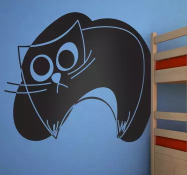 Naljepnica zid zidova za djecu crna mačka - TenStickers