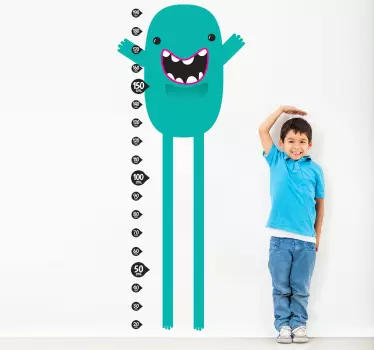 Sticker kinderkamer groeimeter monster - TenStickers