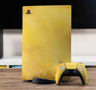 PS5 brushed gold skin PS5 stickers - TenStickers