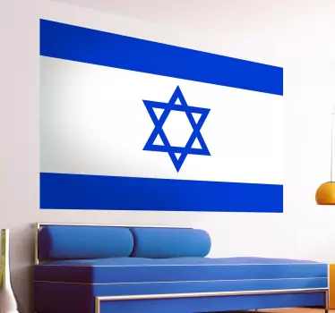 Autocollant mural drapeau Israël - TenStickers