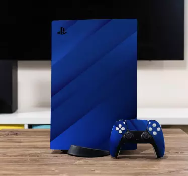 Blue background with lines PS5 sticker - TenStickers