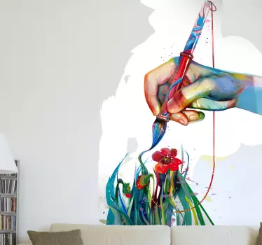 Art airbrush autocolant de perete de mână - TenStickers