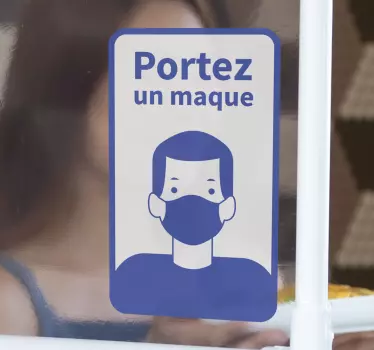 Sticker Porter un masque facial - TenStickers