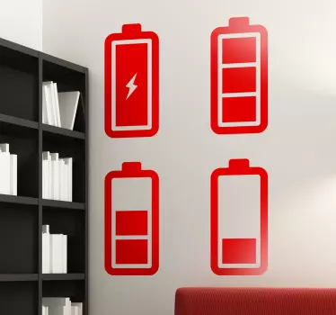 Battery Life Icons Wall Stickers - TenStickers