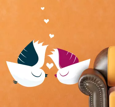 Dve ljubezenski ptici nalepka - TenStickers