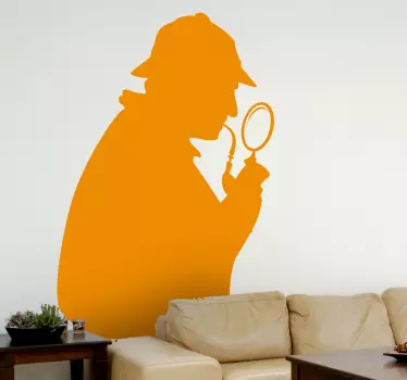 Muursticker silhouet Sherlock Holmes - TenStickers