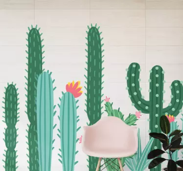 Little cactus garden plant wall sticker - TenStickers