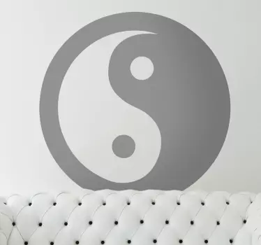 Awesome Ying Yang Wall Sticker - TenStickers