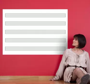 Hudba list whiteboard děti obtisky - TenStickers