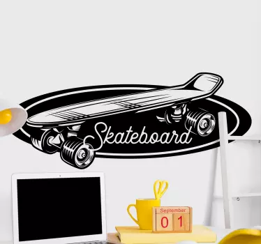 Skate board logo wall sticker - TenStickers