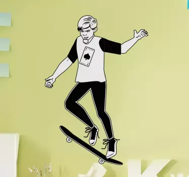 Skatebord figure wall sticker - TenStickers