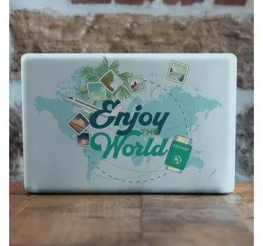 Enjoy the world world map laptop skins - TenStickers
