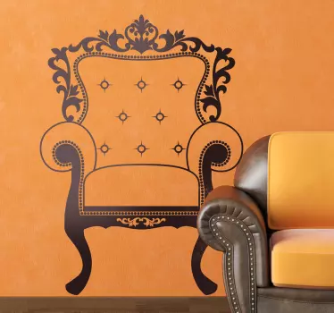 Sticker décoratif fauteuil Louis XIV - TenStickers