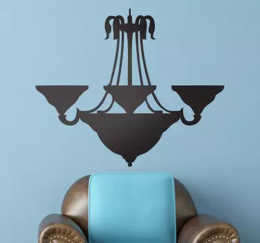 Sticker decoratie luster  lamp woonkamer - TenStickers