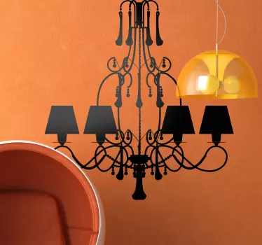 Decorative Hanging Lamp Sticker - TenStickers