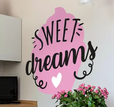Sweet Dreams Cupcake Wall Sticker - TenStickers