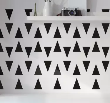 Dikey üçgenler duvar sticker - TenStickers
