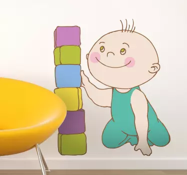 Nálepka s farebnými blokmi pre deti - Tenstickers