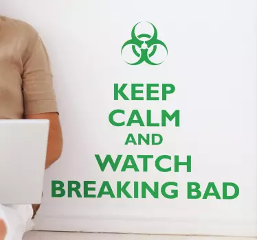 Keep Calm Watch Breaking Bad Text Sticker - TenStickers