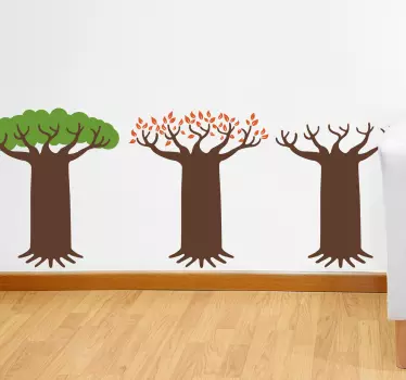 Tree Seasons Wall Sticker - TenStickers