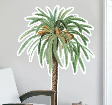 Palm tree with name tree wall decal - TenStickers