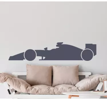 Silhouette F1 car extreme sports decal - TenStickers