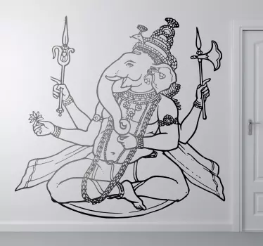 Hindu Elephant God Decal - TenStickers