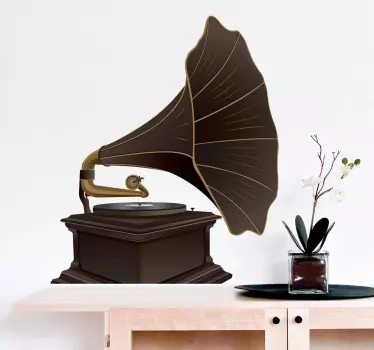 Autocolante decorativo gramofone antigo - TenStickers