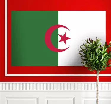 Cezayir bayrağı duvar sticker - TenStickers