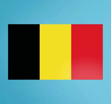 Muursticker vlag België woonkamer - TenStickers