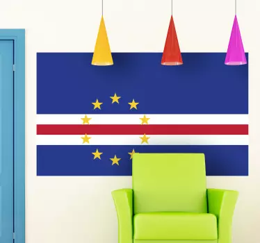 Zastava stenske nalepke zelenortskih otokov - TenStickers
