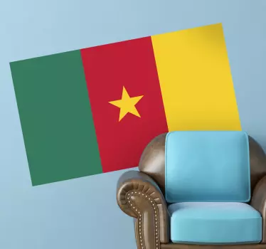 喀麦隆国旗墙贴纸 - TenStickers