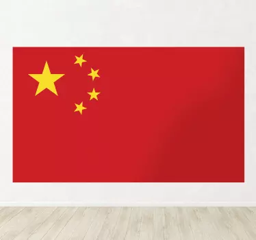 Autocollant mural drapeau Chine - TenStickers