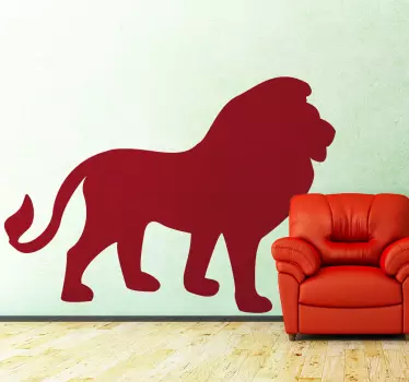 Lion Silhouette Wall Sticker - TenStickers