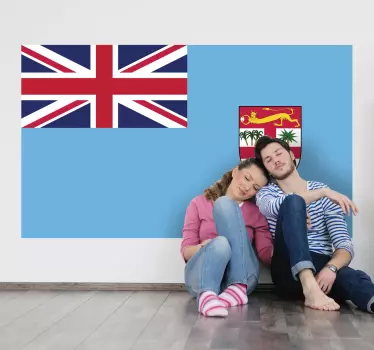 Klistermærke med fiji-flag - TenStickers