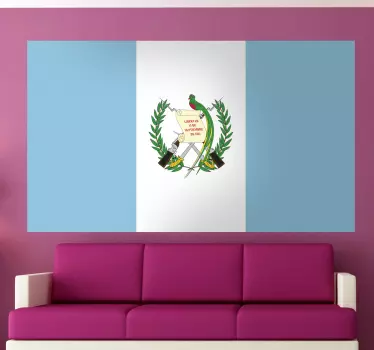 Naklejka na ścianę flaga Gwatemali - TenStickers