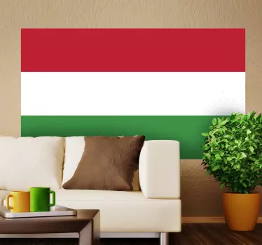 Naklejka dekoracyjna flaga Węgier - TenStickers