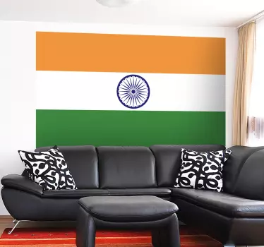 Autocollant mural drapeau Inde - TenStickers