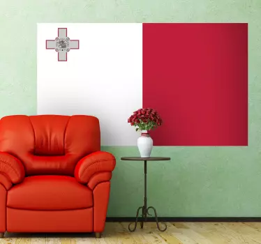 Malta bayrağı sticker - TenStickers