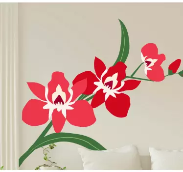 Vinilo flores Flor de orquídea simple - TenVinilo