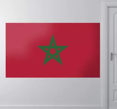 Morocco Flag Wall Sticker - TenStickers