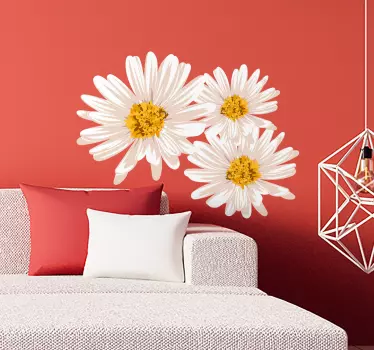 Beautiful daisy flower flower wall sticker - TenStickers
