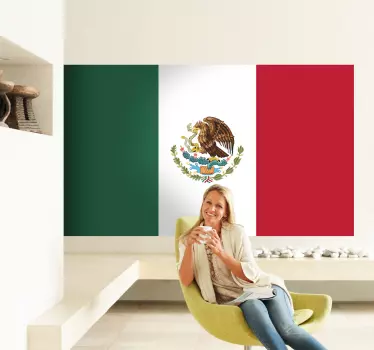 Vinilo decorativo bandera México - TenVinilo