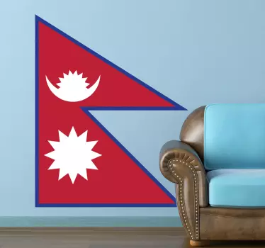 Nepal flag klistermærke - TenStickers