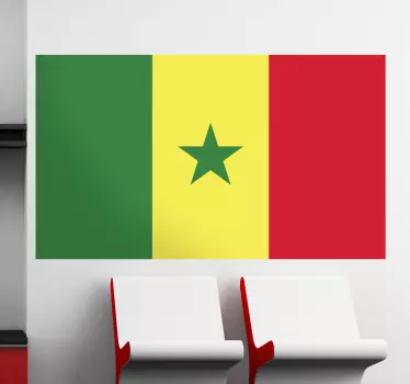 Nalepka senegalske zastave - TenStickers