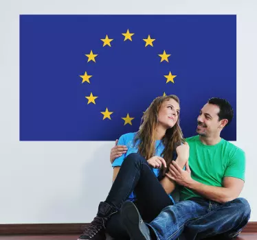 Autocollant mural drapeau UE - TenStickers
