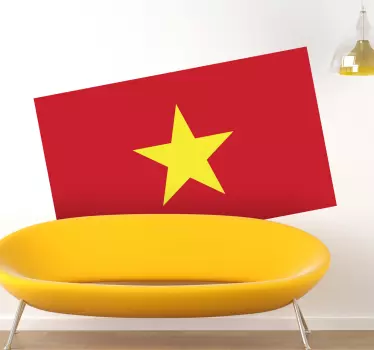 Autocollant mural drapeau Vietnam - TenStickers