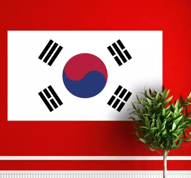 Muursticker vlag Zuid-Korea - TenStickers
