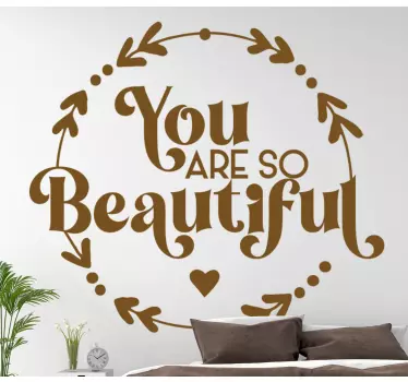 Beautiful crown text inspirational quote decal - TenStickers