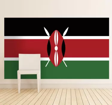 Kenya flag klistermærke - TenStickers
